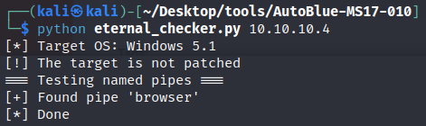 Running the AutoBlue Vulnerability Checker Script