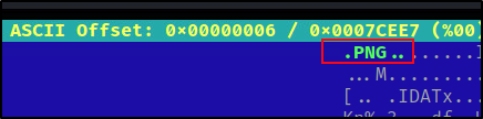 hexeditor showing png