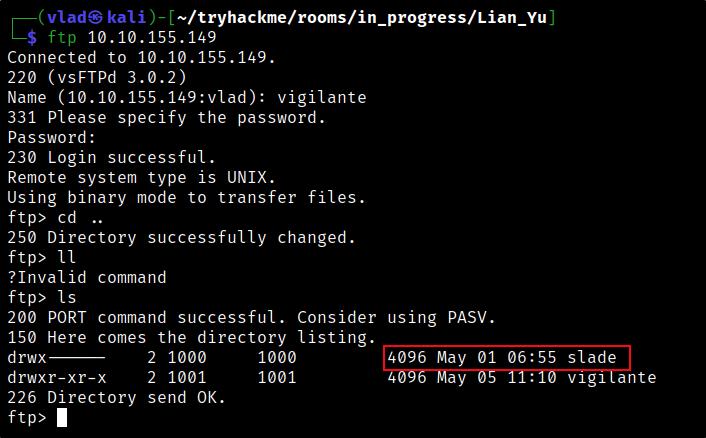 Finding the SSH username from the FTP Server