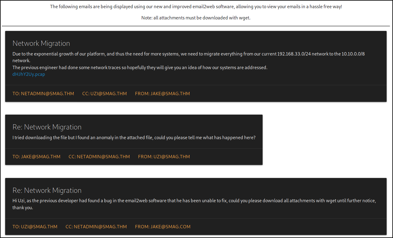 /mail directory contents